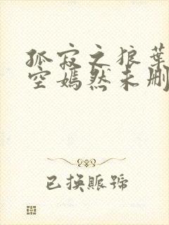 孤寂之狼叶凡司空嫣然未删减txt