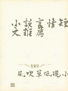小说言情短篇甜文推荐