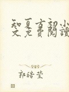 知夏方初小说全文免费阅读最新章节