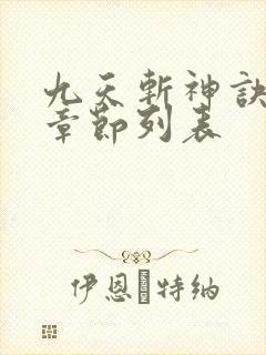 九天斩神诀最新章节列表封面