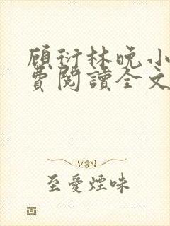 顾衍林晚小说免费阅读全文最新章节更新