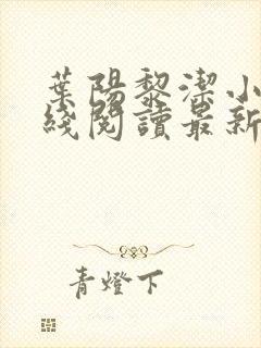 叶阳黎洁小说在线阅读最新章节