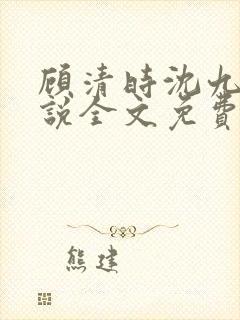 顾清时沈九笙小说全文免费阅读全文