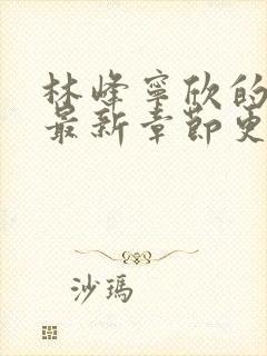 林峰宁欣的小说最新章节更新