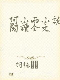 何小雨小说在线阅读全文