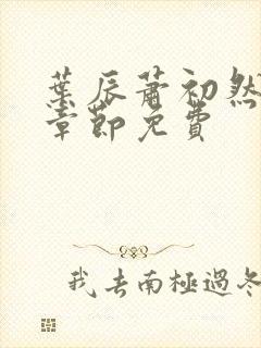 叶辰萧初然最新章节免费