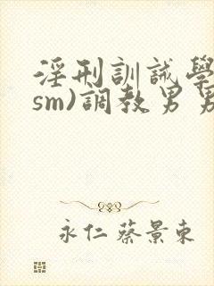 淫刑训诫学校(sm)调教男男