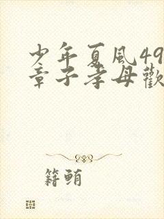 少年夏风495章子孝母欢免费阅读全文