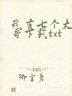 我有七个大佬哥哥下载txt