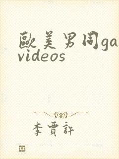 欧美男同gayvideos