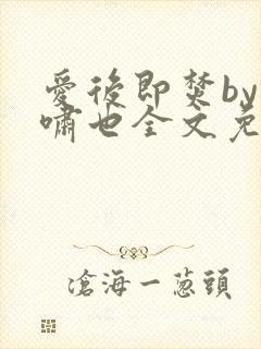 爱后即焚by林啸也全文免费阅读笔趣阁封面