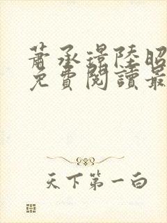 萧承璟陆昭全文免费阅读最新章节