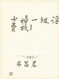 少妇一级淫片免费放1