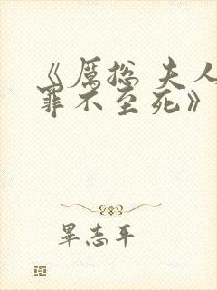 《厉总 夫人他罪不至死》封面