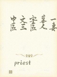 中文字幕一区二区三区人妻大片