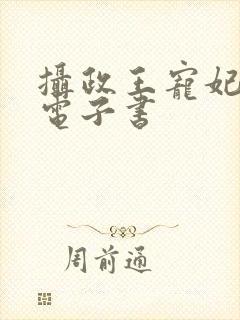 摄政王宠妃日常电子书封面