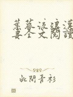 叶蓉流浪汉与娇妻全文阅读