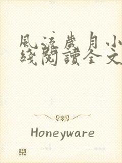 风流岁月小说在线阅读全文无弹窗