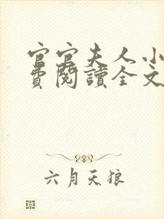 官官夫人小说免费阅读全文最新章节