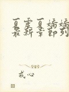 夏震夏娇娇小说最新章节列表