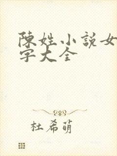 陈姓小说女主名字大全封面