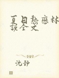 夏日热恋林姨小说全文封面