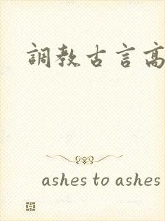 调教古言高h