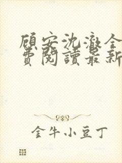 顾安沈澈全文免费阅读最新章节