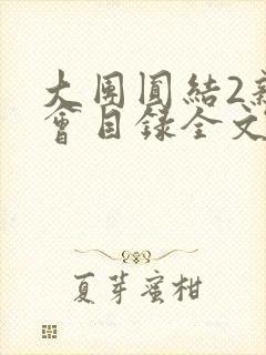 大团圆结2亲情会目录全文阅读视频