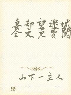 妻却望迷城沈莹全文免费阅读笔趣阁封面