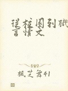 从校园到职场的言情文封面