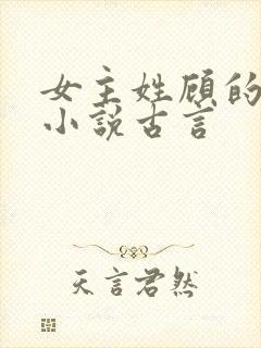 女主姓顾的重生小说古言