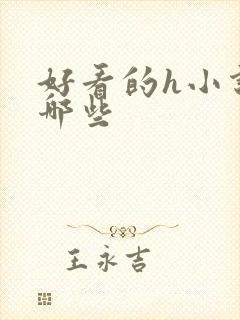 好看的h小说有哪些封面