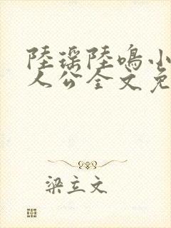 陆瑶陆鸣小说主人公全文免费阅读笔趣阁封面