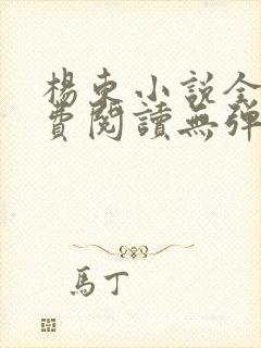 杨东小说全文免费阅读无弹窗