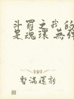 斗罗之我的武魂是魂环 无弹窗