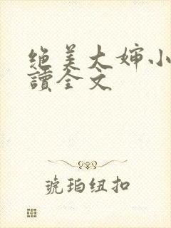 绝美大婶小说阅读全文