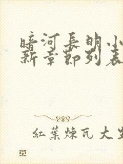 暗河长明小说最新章节列表免费封面