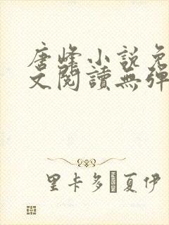 唐峰小说免费全文阅读无弹窗