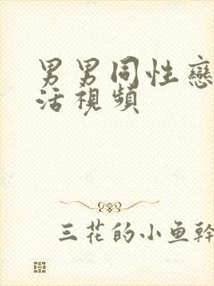 男男同性恋性生活视频