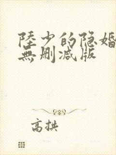 陆少的隐婚罪妻无删减版