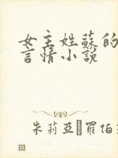 女主姓苏的现代言情小说封面