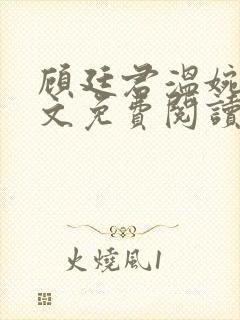 顾廷君温婉辞全文免费阅读无弹窗