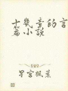 十几章的言情短篇小说