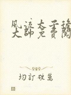 风流太子后宫萧大帅免费阅读封面