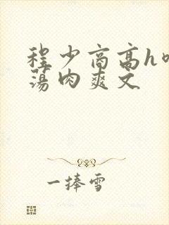 程少商高h喷水荡肉爽文