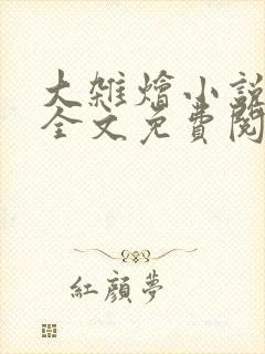 大杂烩小说在线全文免费阅读笔趣阁