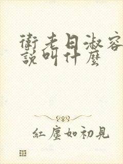 卫老日淑容的小说叫什么