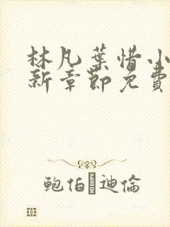 林凡叶惜小说最新章节免费阅读