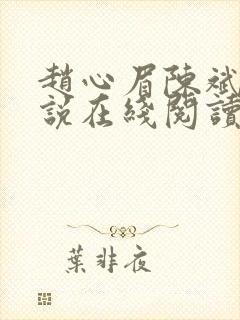 赵心眉陈斌的小说在线阅读